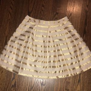 Lilly Pulitzer gold and cream skirt